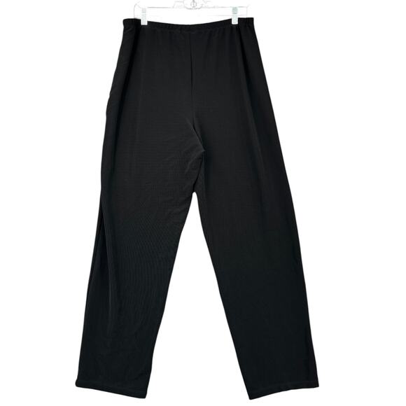 Susan Graver Black Elastic Waistband Stretch Nylon Spandex Classic Pants US LP - Picture 2 of 7
